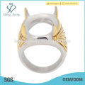 Top latest design 2015 trendy custom made stainless steel men's indonesia ring